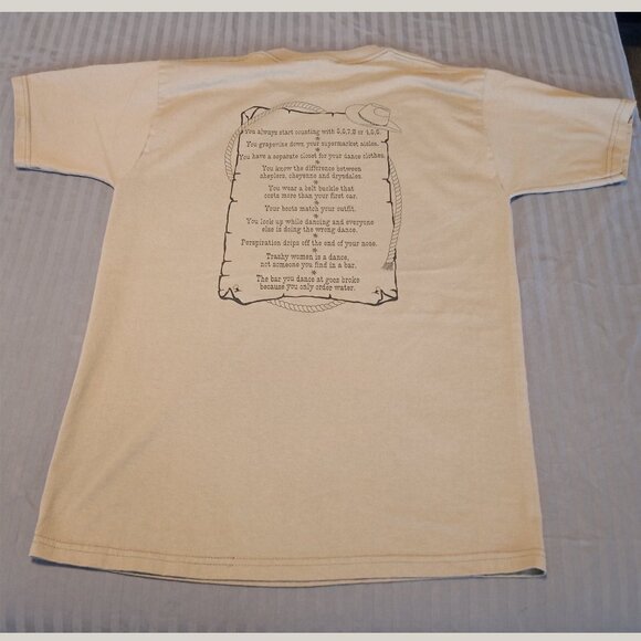 Funny Dance Shirt "You might be a line dancer IF..." Men's (L) Army Green Tshirt - Picture 8 of 8